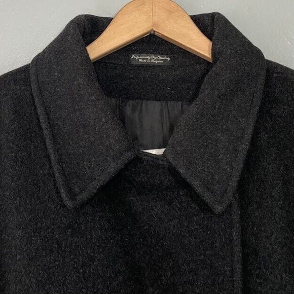 Marvin Richards Womens Plus Size 1X Charcoal Wool Cashmere Peacoat Double Breast - Picture 5 of 15